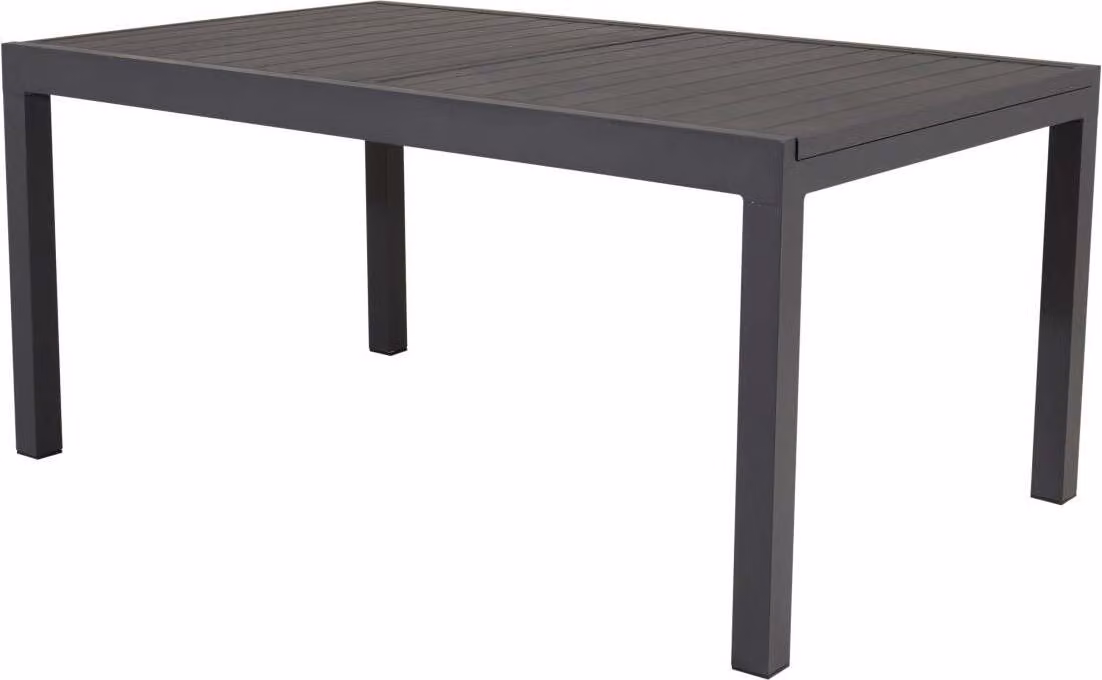 FURNLUX Tavolo da pranzo per esterni Marbella Black 100cm / Colore principale: Nero / Dimensioni: 100 x 160 x 75 cm