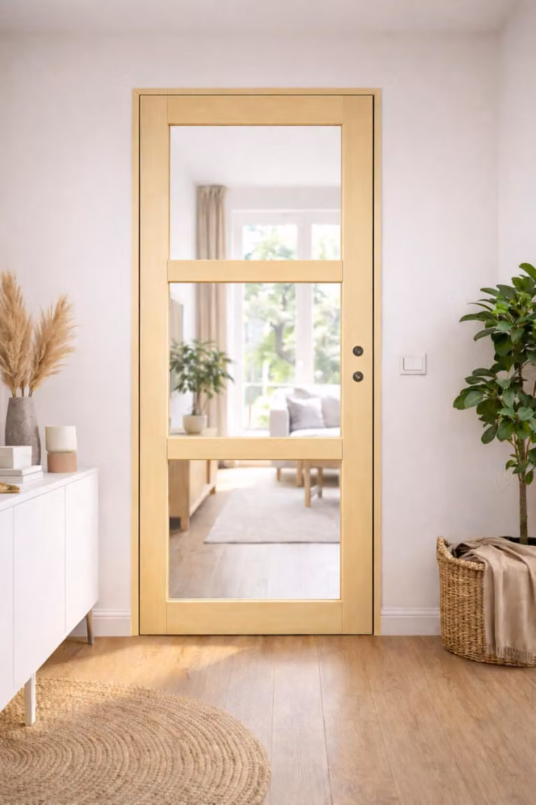 Bloc Porta Ayous Vetro Trasparente H204 x L83 cm lato tavolo P. sinistra GD MENUISERIES