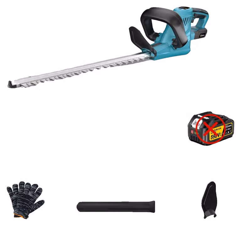 Tagliasiepi elettrico, motore brushless, design leggero, senza batteria né presa di corrente