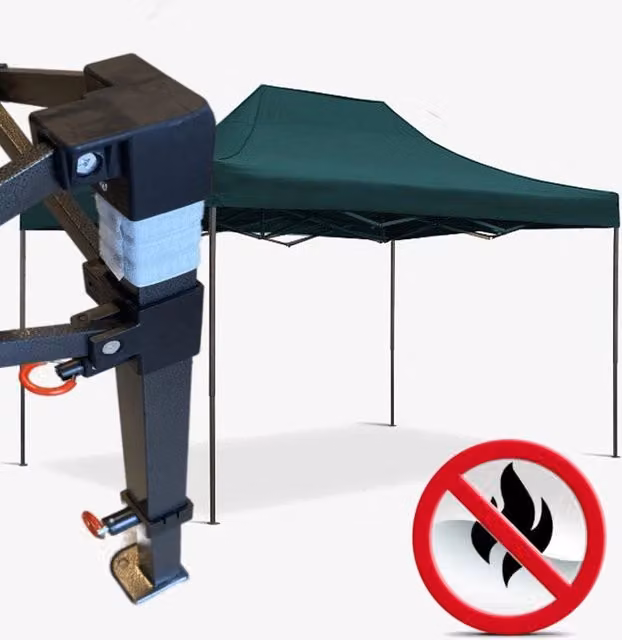 Gazebo 3x4,5m nero certificato IGNIFUGO SENZA laterali pieghevole portatile estendibile richiudibile estensibile acciaio per fiere eventi stand chiosco tenda tendone mercato mercatino