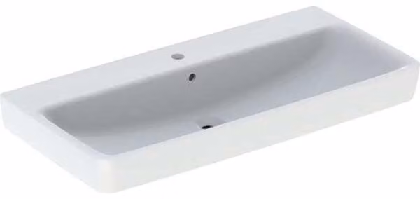 Geberit Renova Plan, lavabo à poser, 100x48 cm, 1 trou pour robinet, avec trop-plein, 501729, 501.729.00.1, 501.729.00.1