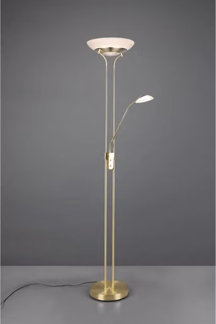 Piantana Led con Doppia Accensione Spot da Lettura Orson Ottone Trio Lighting