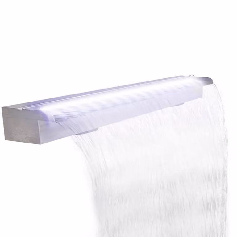 vidaXL Fontana per Piscina a Cascata con LED in Acciaio Inox 110 cm