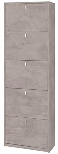 Sarmog Scarpiera 5 Ante a Ribalta 190x63x29 cm Finitura Cemento Sk565k