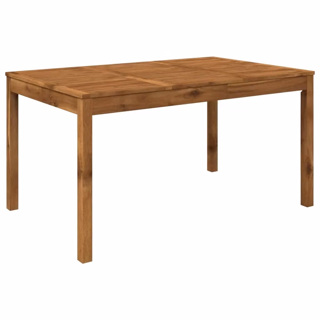 Tavolo da giardino rettangolare vidaXL in legno di acacia marrone L: 147 cm, P: 88,5 cm, H: 75 cm