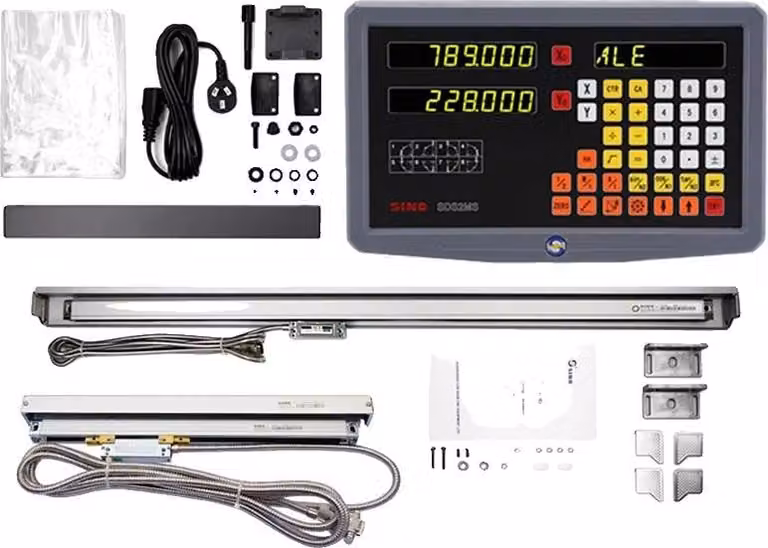 Kit DRO con display digitale, misurazione a 2 assi, alta precisione, DRO-KA300-KA500