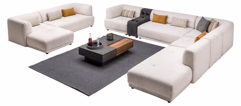 Eckcouch Wohnraumsofa Eckgarnitur Lounge Sofa Couch Polsterlandschaft Couchen