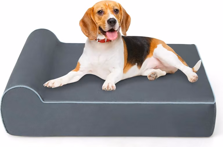 Letto ortopedico per cani di grossa taglia, memory foam, grigio