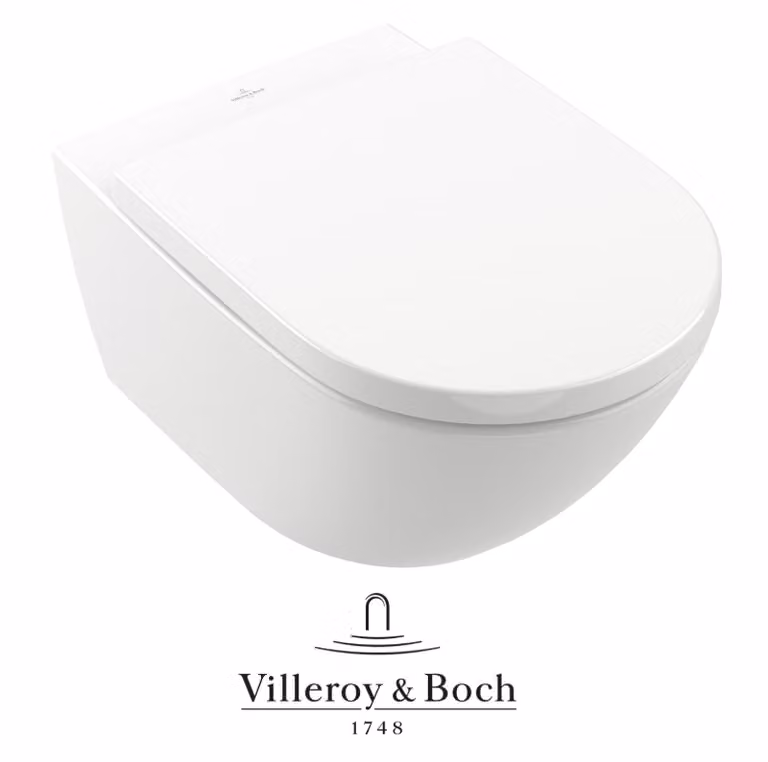 VILLEROY & BOCH Subway 3.0 WC sospeso senza bordo TwistFlush con sedile soft-close, bianco