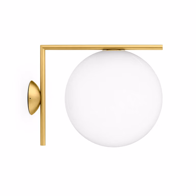 Flos - IC C/W2 Outdoor - Lampada da parete o soffitto da esterno - Ottone