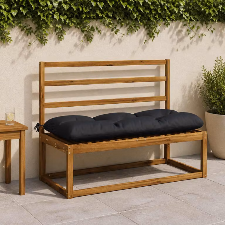 Set di 2 cuscini per panchina vidaXL VIANEN in poliestere blu scuro con imbottitura in schiuma e coperture lavabili