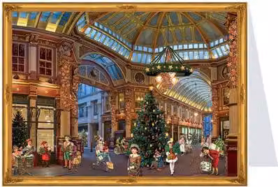 Calendario dell'Avvento con cartoline \Shopping natalizio"