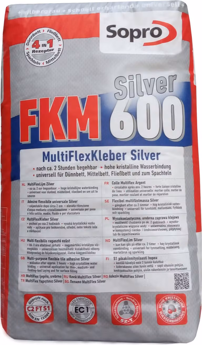 Sopro FKM 600 Silver MultiFlexKleber 25kg Sack