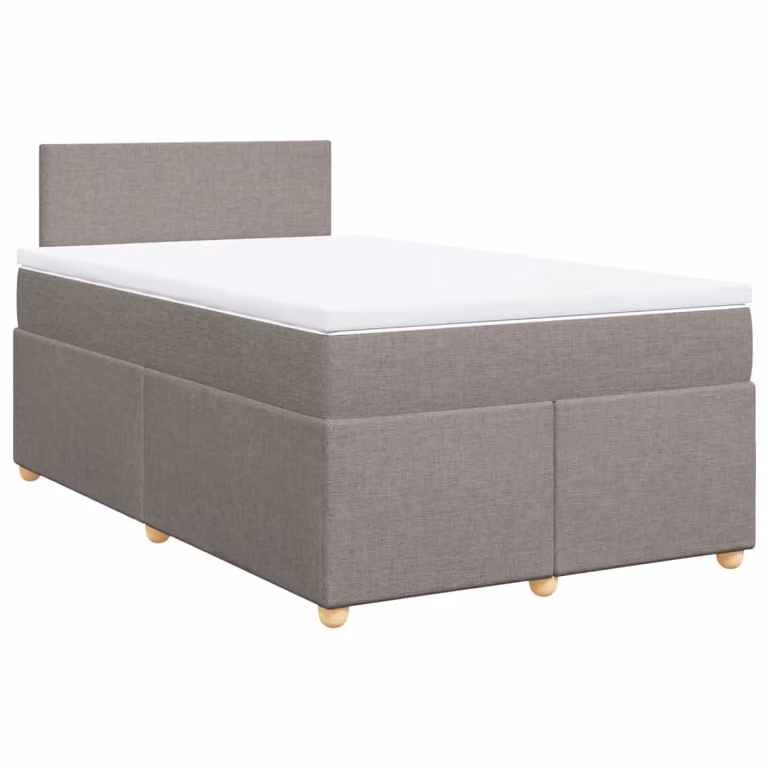 Giroletto a Molle con Materasso Tortora 120x200 cm in Tessuto