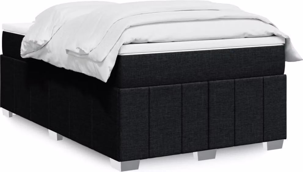 Maison Exclusive - Letto boxspring con materasso nero 120x190 cm Tessuto