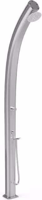 Set doccia Jolly Arkema Design in alluminio con miscelatore a due maniglie e doccetta mobile colore argento Cv-A545-Tl/1300