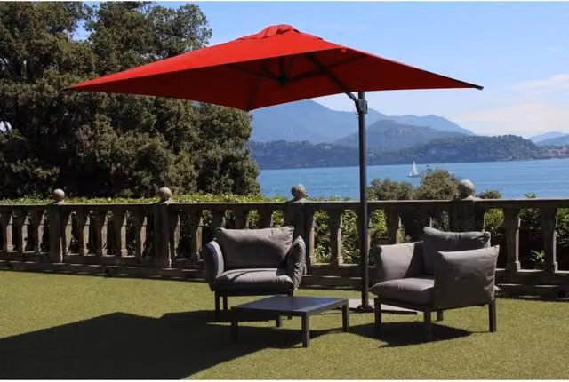 Ombrellone a palo laterale Trend Q250x250 cm Made in Italy - Rosso