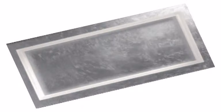 Plafoniera LED Square II 70x35cm con foglia d'argento