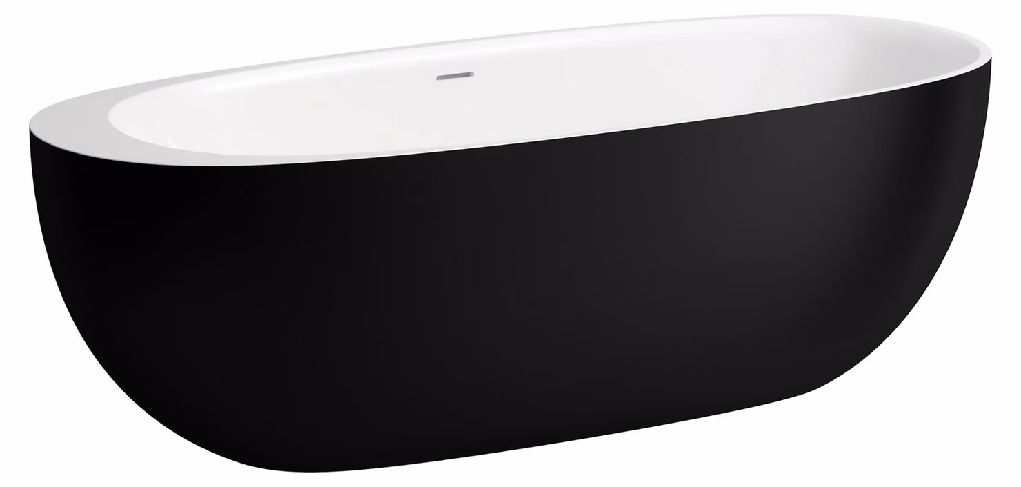 LAUFEN ILBAGNOALESSI Baignoire, en pose libre, en fonte minérale, 1850x800x440mm, H2209720650001, H2209720650001