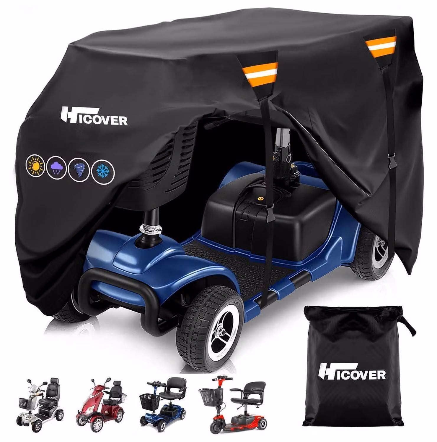 Copertura impermeabile per auto elettriche, modello 600D, resistente ai raggi UV, dimensioni XXL: 175x63x119 cm
