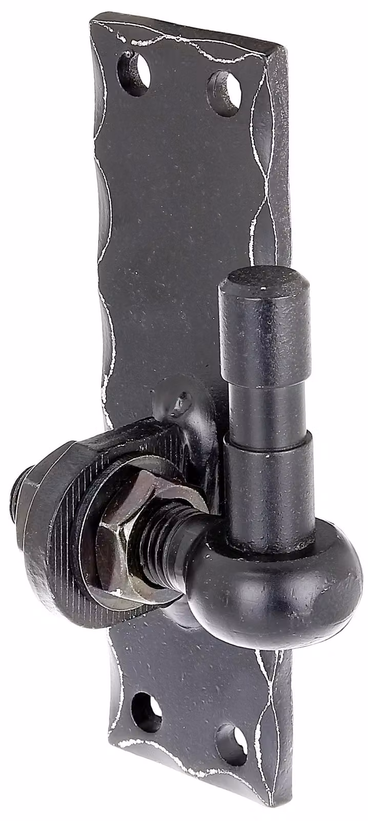 Alberts 323066 Morsetto a vite, ferro battuto, plastificato nero, martellato, 150 x 45 mm, martellato