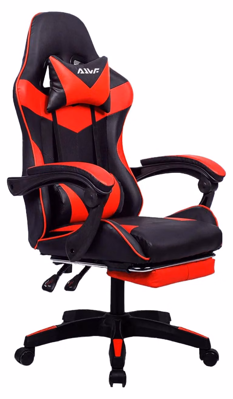 Sedia ergonomica da gaming - Sedia da gioco - Sedia da ufficio - Sedia da corsa - Sedia per computer - Con poggiapiedi estensibile