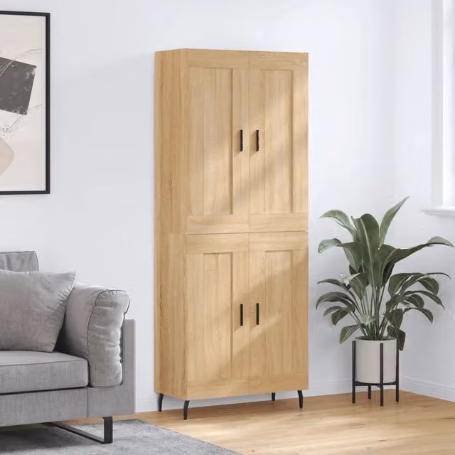 Credenza Rovere Sonoma 69,5x34x180 cm in Legno Multistrato 3199700