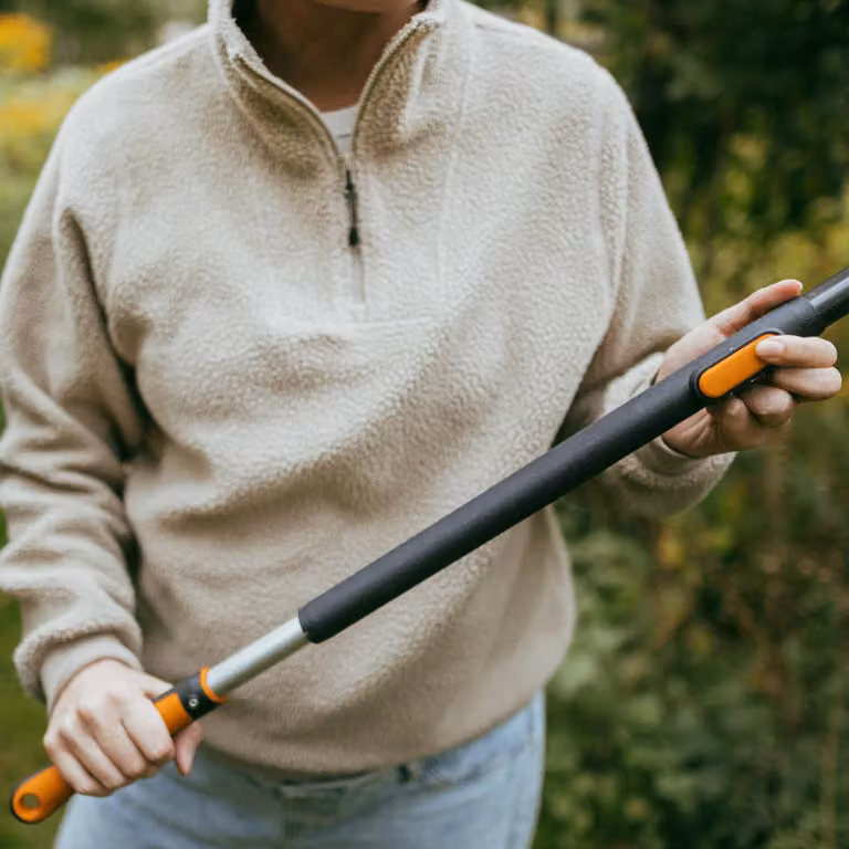 FISKARS ONECLICK, manico telescopico in alluminio, taglia M (119 cm - 174 cm)