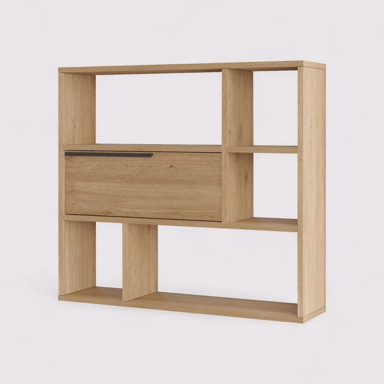 Harad - Scaffale a muro per libri con 6 scomparti