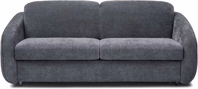 Divano trasformabile Laurie a 3 posti in tessuto Grigio con funzione letto 140x190 cm