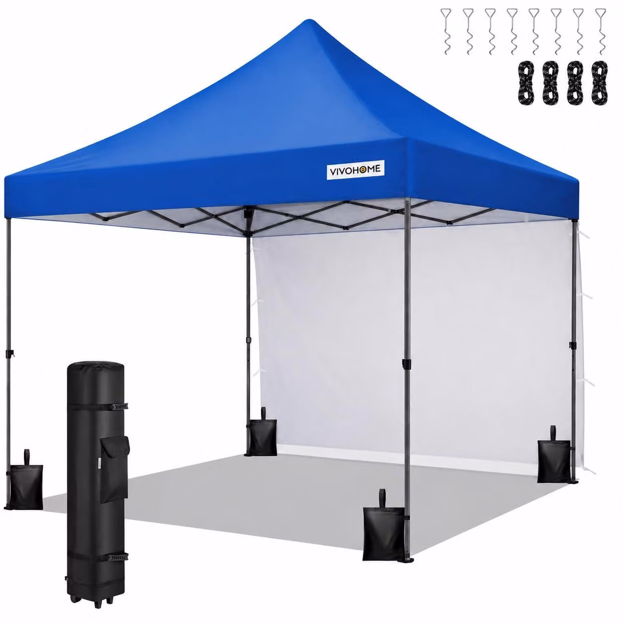 Tenda da giardino - 3x3 metri - Colore blu - Struttura in acciaio legato