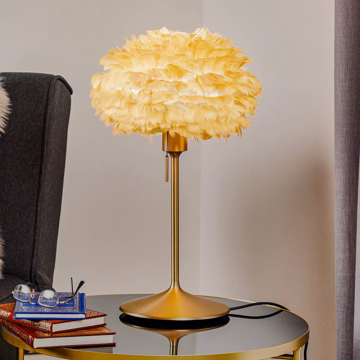 UMAGE Lampada da tavolo di design Eos, Marrone / Ruggine, Soggiorno / Sala da pranzo, Design, Lampada da tavolo