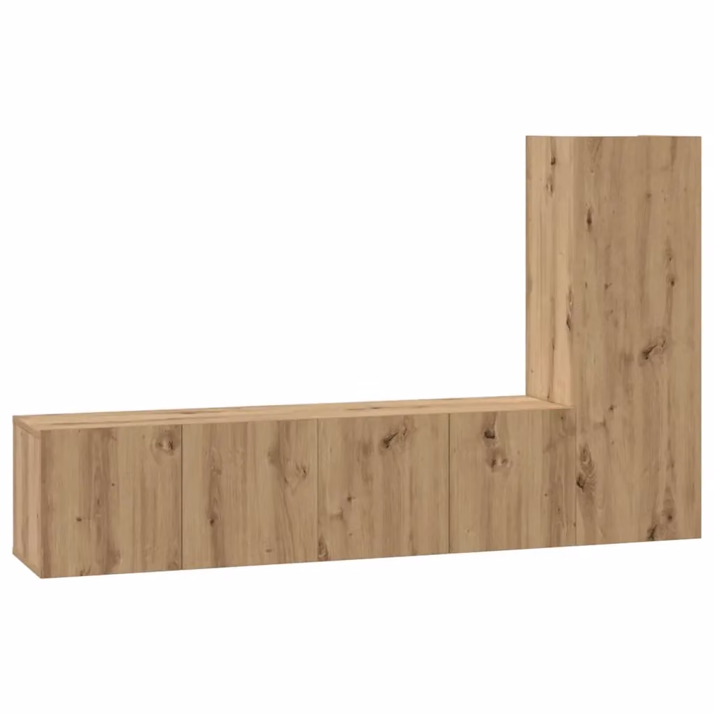 Set di 3 mobili TV moderni vidaXL in legno color marrone per soggiorno – 2