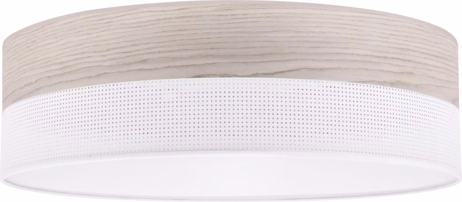 Lampada da soffitto Wood Plexi bianco 50cm E27 legno rovere sbiancato