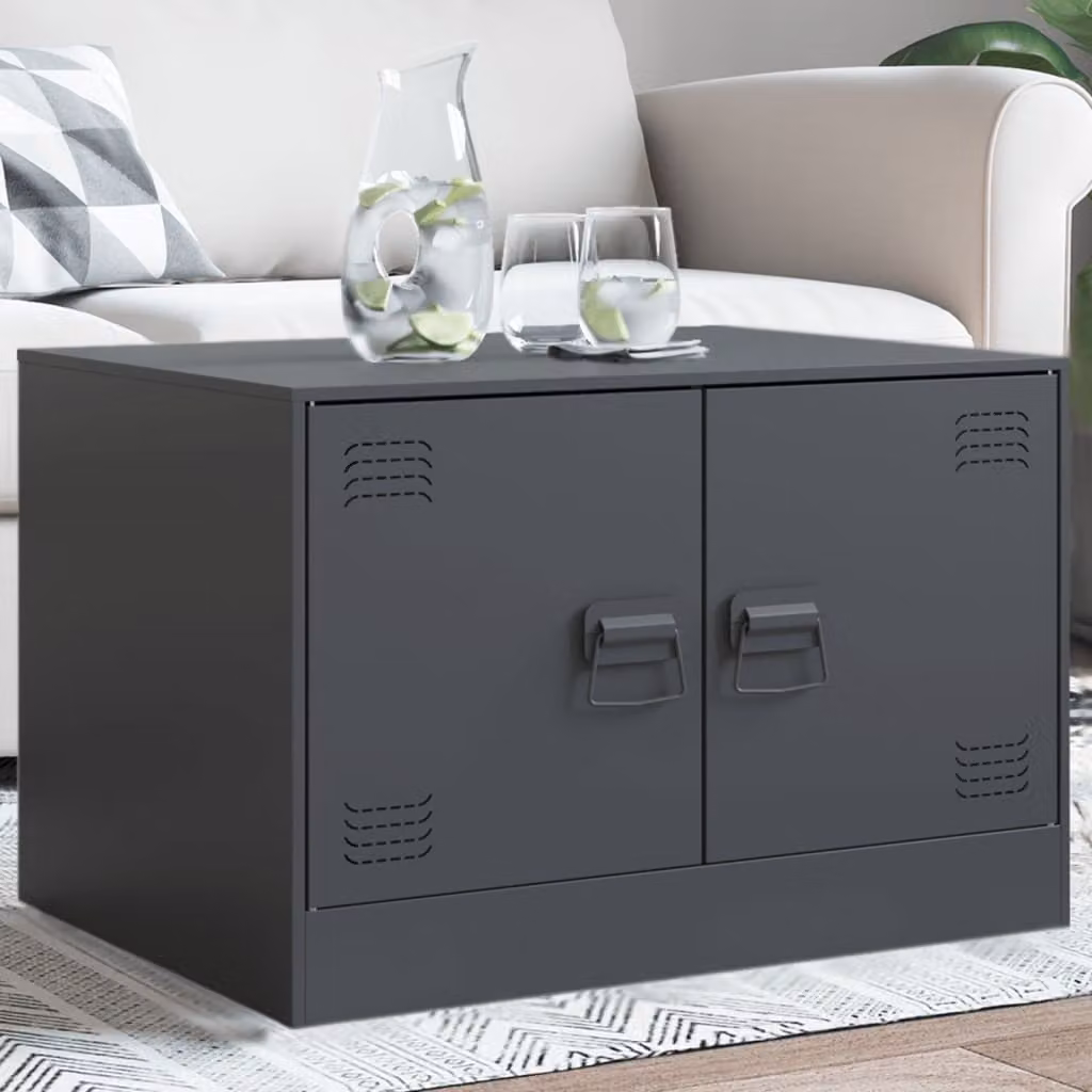 Maison Exclusive - Tavolino da salotto antracite 67x50x44 cm in acciaio
