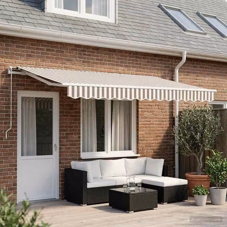 Maison Exclusive - Telo di ricambio per tenda da sole, dimensioni 4 x 3,5 metri