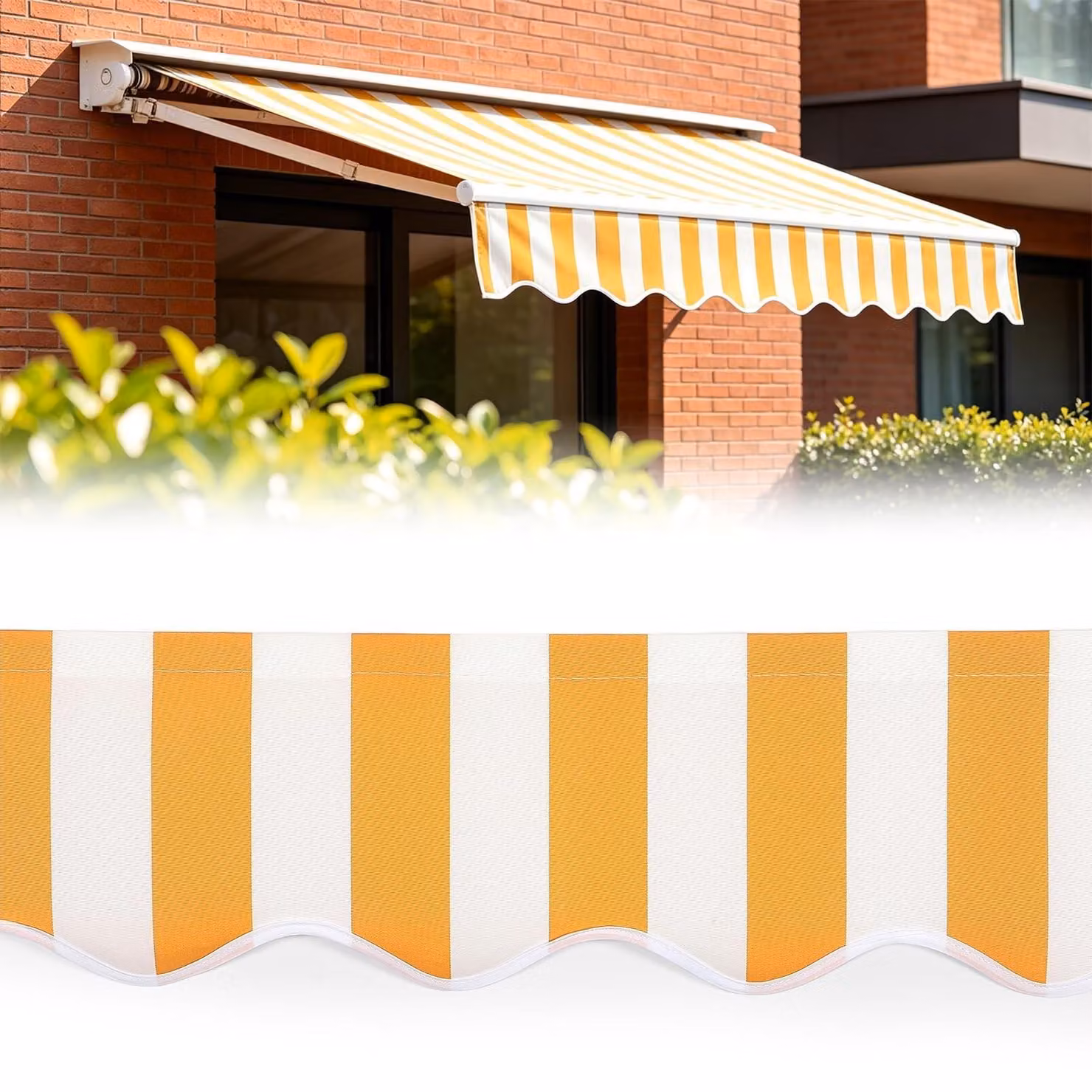 Solidchoice - Tessuto di ricambio per tenda da sole, dimensioni 3m x 20cm, resistente all'acqua e ai raggi UV