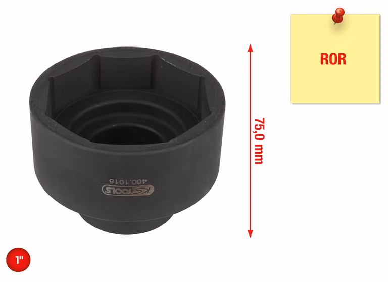 KS TOOLS Chiave per dadi dell'assale per ROR, 83 mm - 460.1015