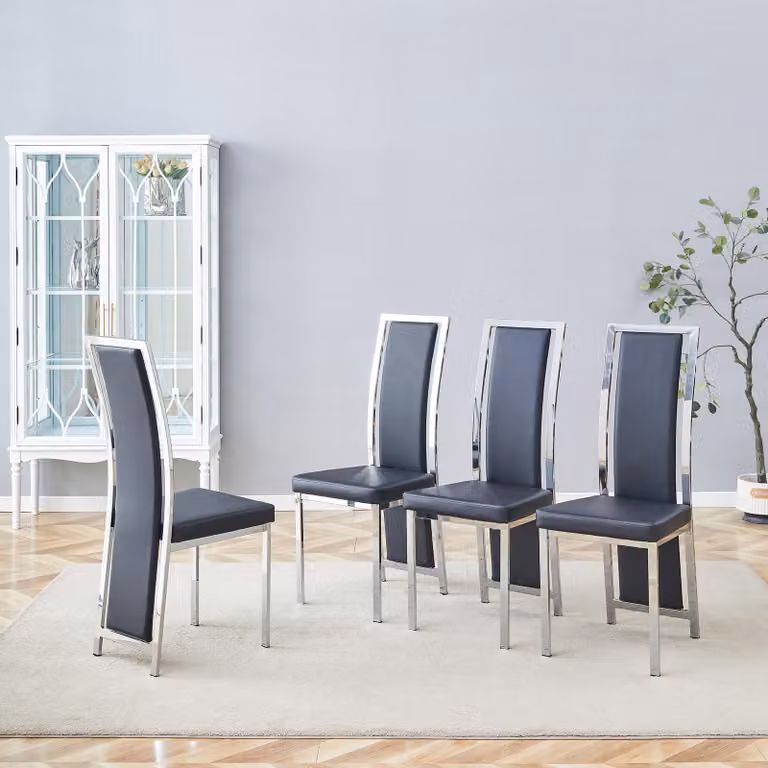 Set di 2 tavolini da caffè, forma rotonda, con spazio contenitore, impilabili, in MDF, aspetto legno (nero e argento)