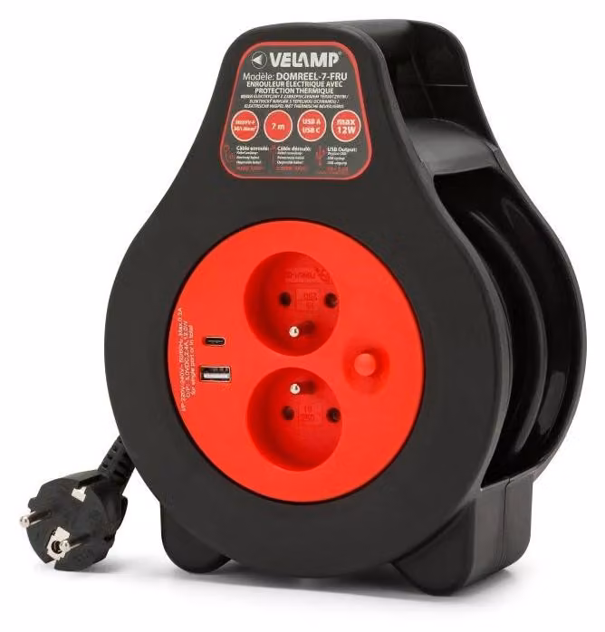 VELAMP DOMREEL-7-FRU avvolgicavo con cavo da 7 m