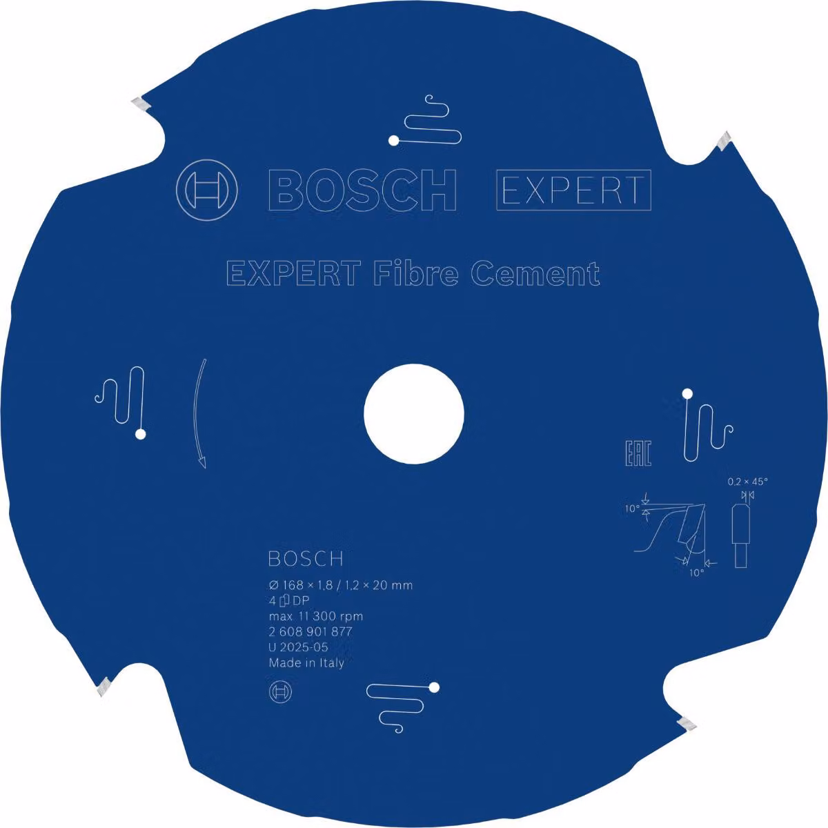 Lama circolare EXPERT Fibre Cement, 168x1,8/1,2x20 mm, Z4