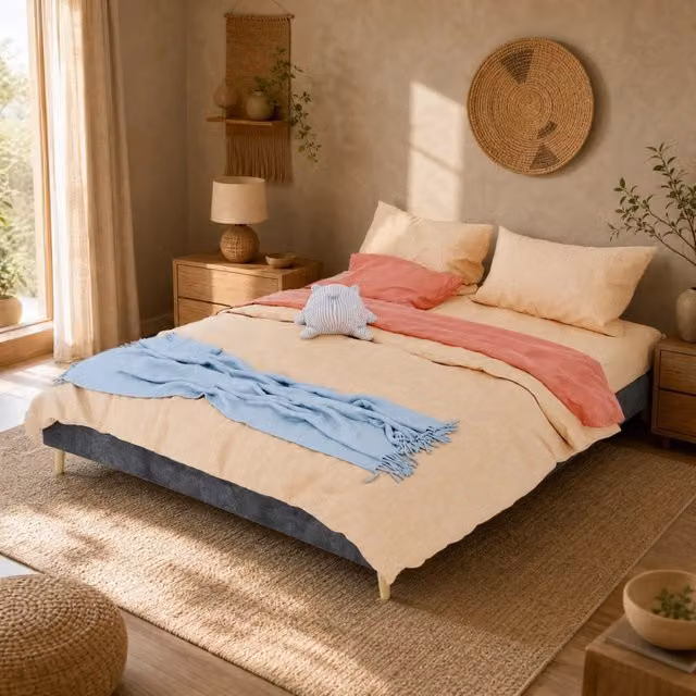 Letto matrimoniale Mivray rivestito in velluto grigio con testiera alta e rete a doghe in legno L/P: 160 x 200 cm