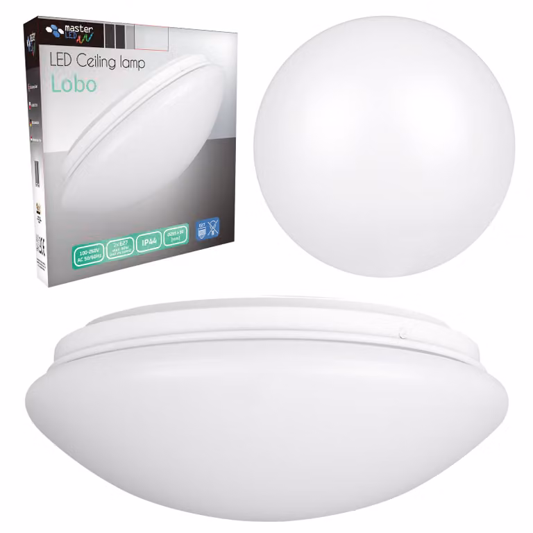 LOBO 2xE27 plafond con rilevatore di movimento a microonde