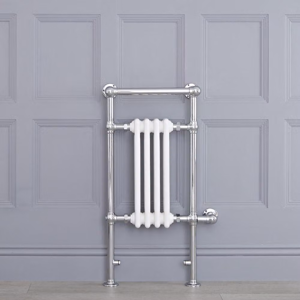 Scaldasalviette Elettrico Tradizionale Bianco 400W 930x452mm - Calore Rapido - Termoarredo Bagno - Elizabeth