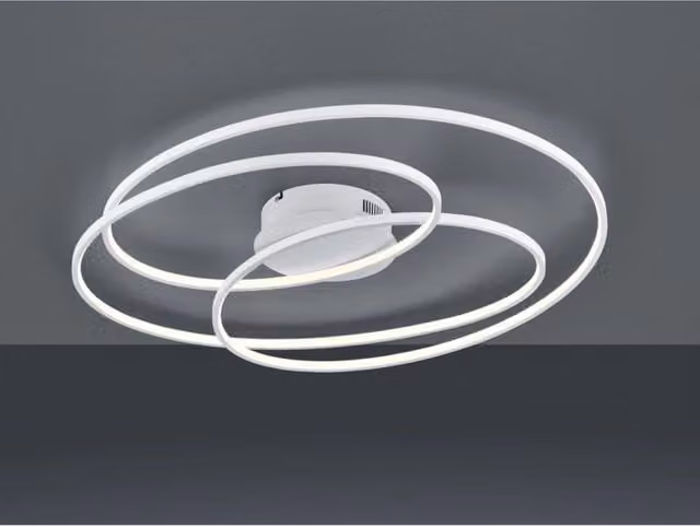 Plafoniera Gale Cerchi Concentrici Bianco Opaco Led 50w Dimmerabile L80 cm Trio Lighting