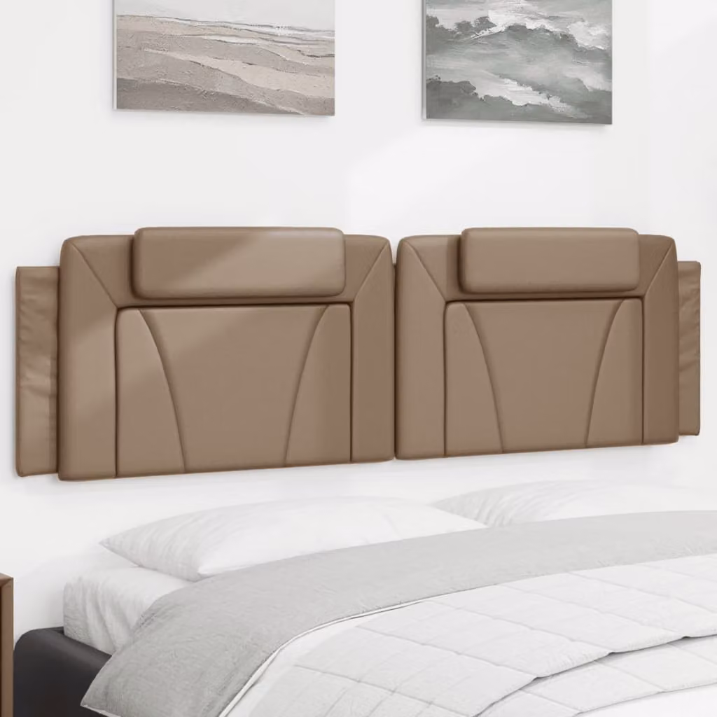 Cuscino Testiera Viana vidaXL in Similpelle, Colore Beige/Marrone, Larghezza: 180 cm