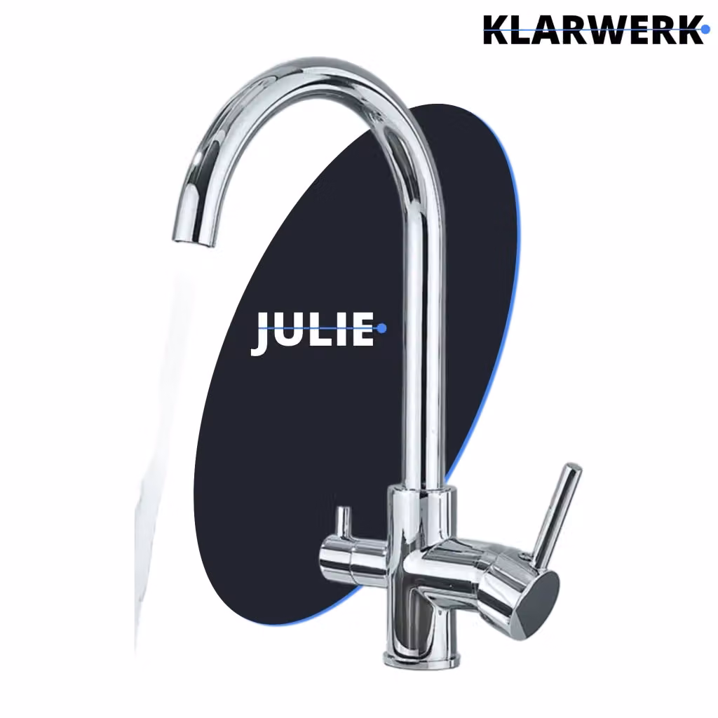 Miscelatore da cucina Klarwerk JULIE con rubinetto a 3 vie per acqua potabile e osmosi, acciaio inossidabile cromato, con beccuccio orientabile a 360 gradi – 2