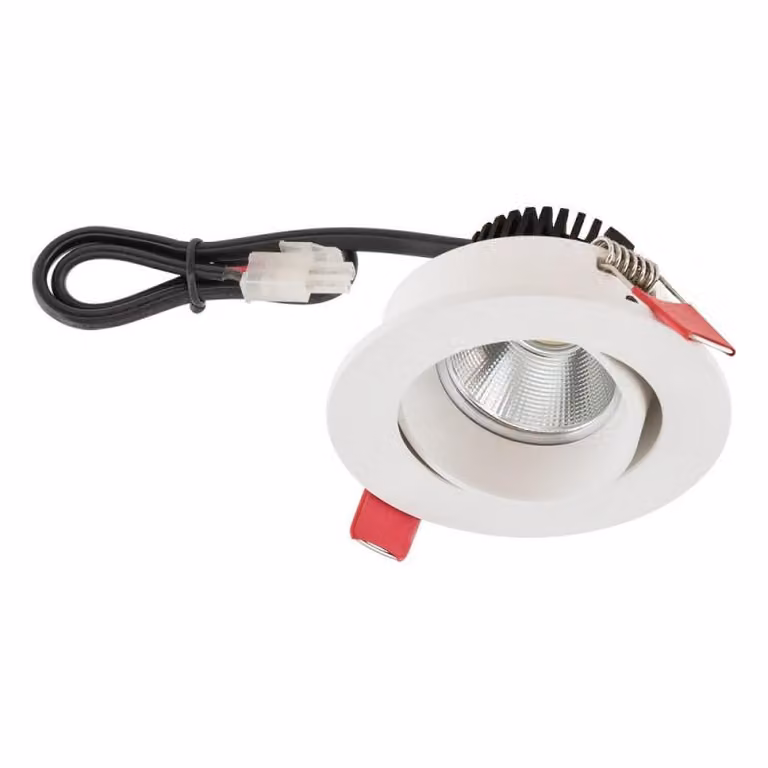 EVN P-LED da incasso a soffitto, rotondo, orientabile, bianco, IP20, 6 W, 3000 K-2000 K, 600 lm-60 lm, 90 Ra, dimmerabile, diametro di incasso 68 mm