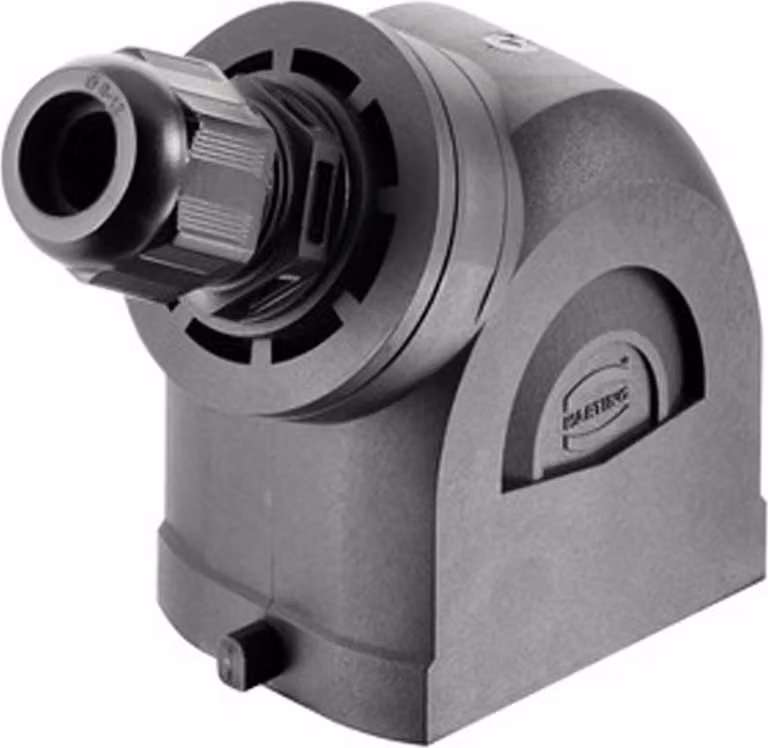 HARTING Han ECO 6B Custodia a manicotto con pressacavo, 1xM20 uscita cavo laterale, per 1 staffa (nella parte inferiore) - 1