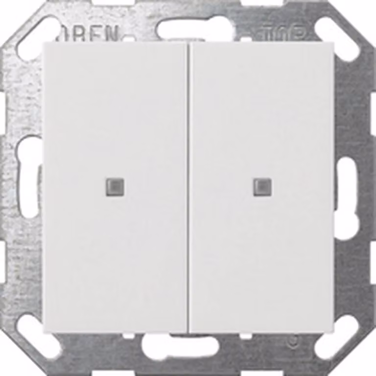 Pulsante Gira KNX a bilanciere 2f Sistema 55 bianco puro lucido, 1 pz.